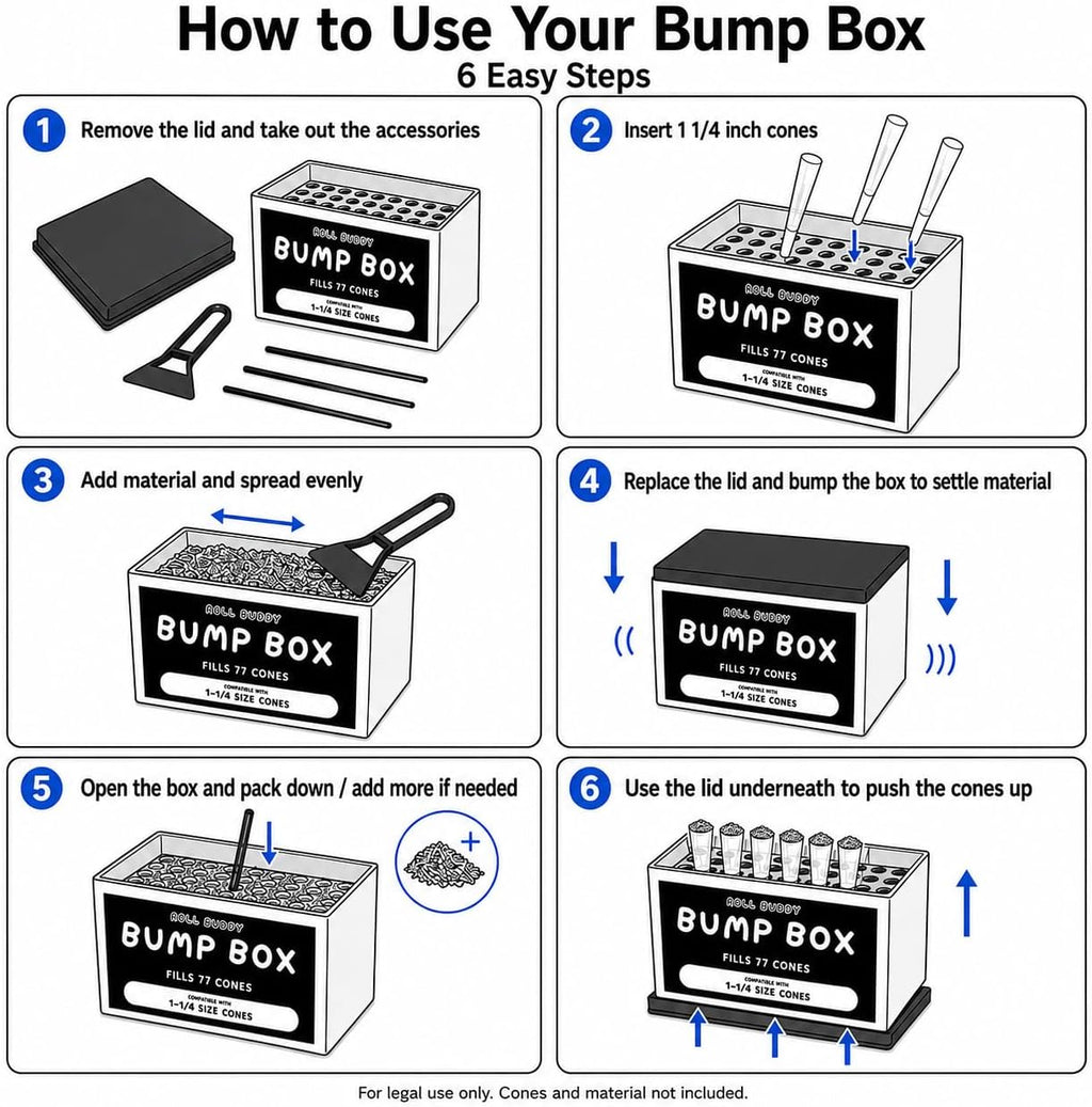 Roll Buddy - 42 Cone Bump Box - 1  1/4 Size Cone Packer